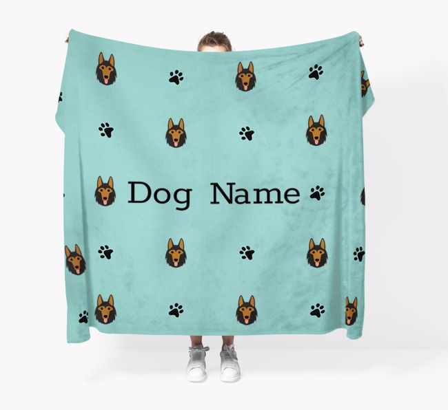 'Paw Pattern' - Personalized {breedFullName} Blanket